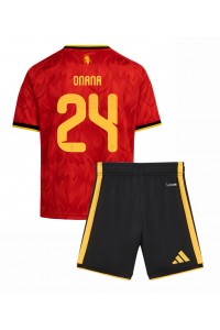 Belgia Amadou Onana #24 Jalkapallovaatteet Lasten Kotipeliasu MM-kisat 2026 Lyhythihainen (+ Lyhyet housut)